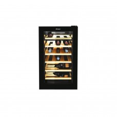 Candy CWC021ELSPK/N 21 Bottle Wine Cooler, Glass Door, Wooden Shelves